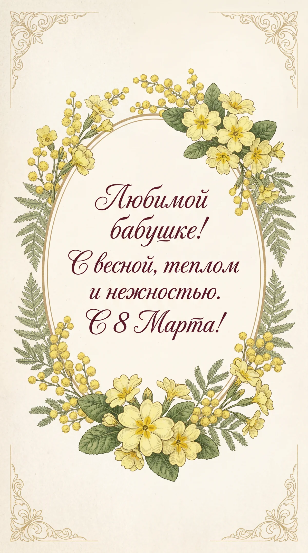 поздравление с 8 марта для любимой бабушки