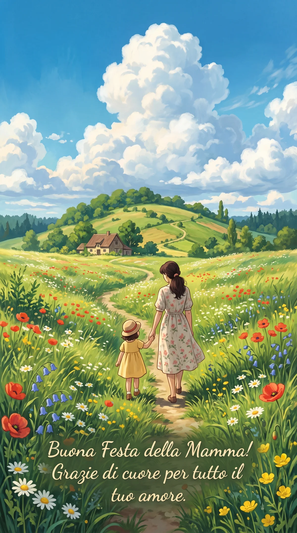 biglietto d'auguri per la Festa della Mamma
