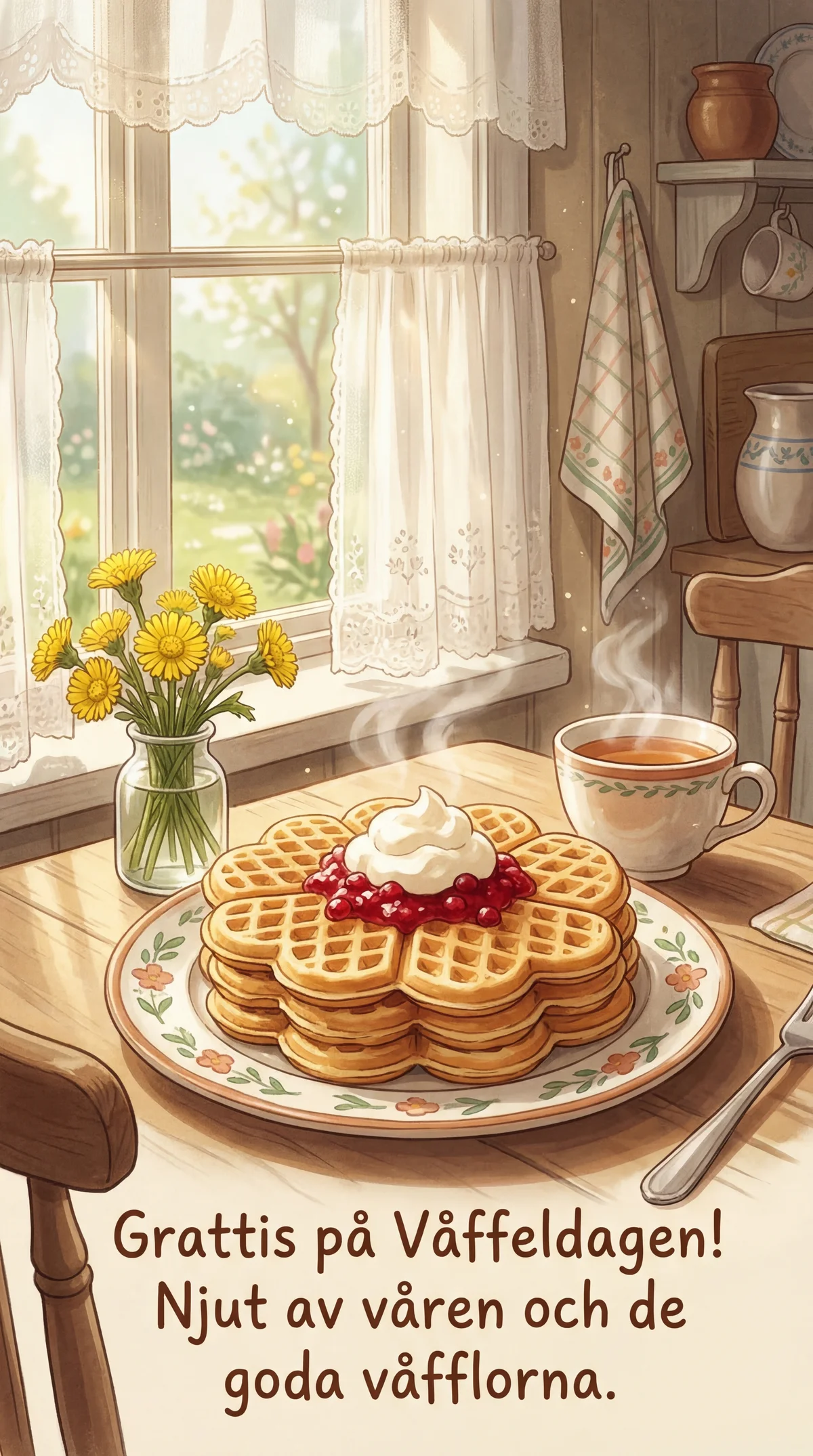 Grattis på Våffeldagen, kära vän!