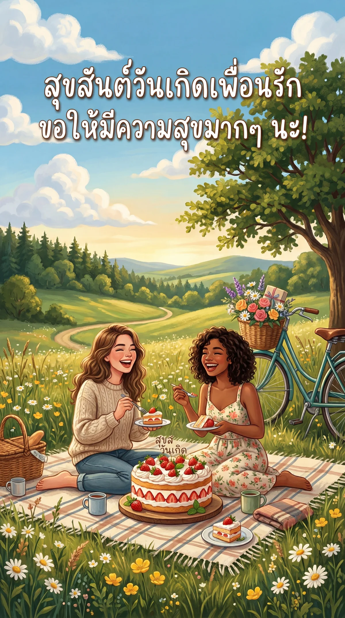 สุขสันต์วันเกิดเพื่อนรัก ขอให้มีความสุขมากๆ นะ!