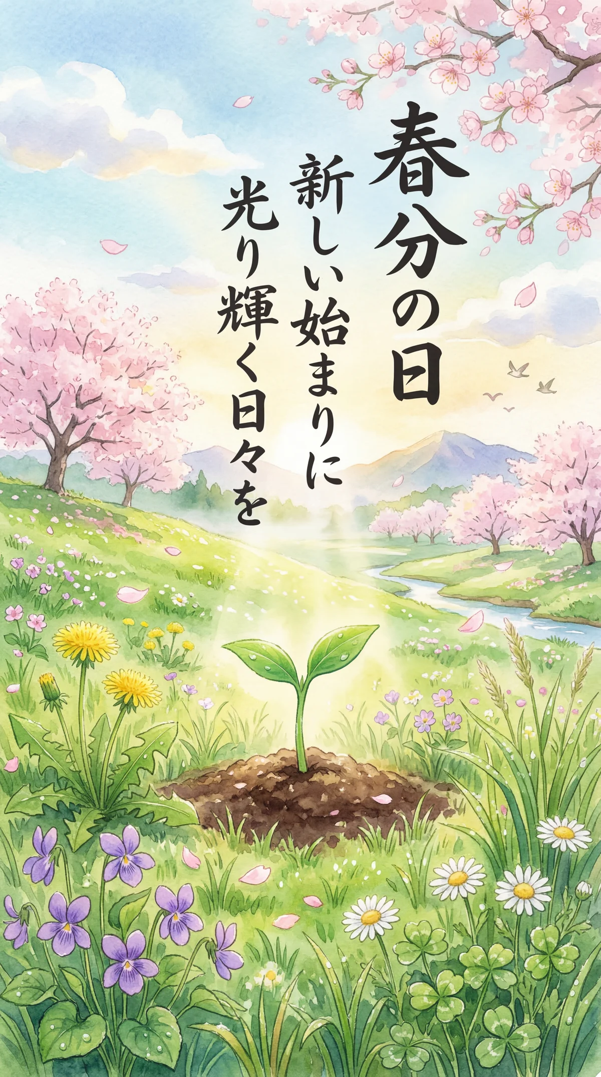 春分の日、新しい始まりを祝うメッセージ