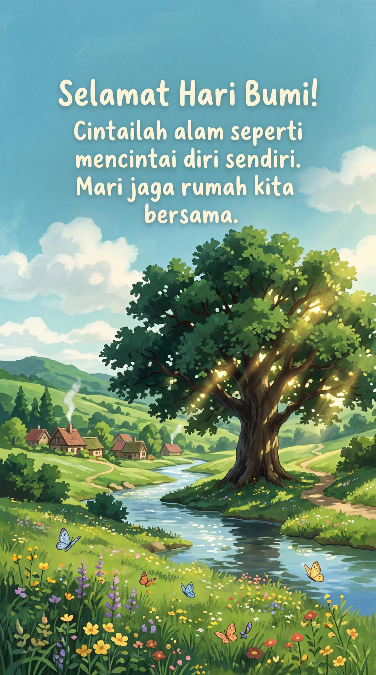 Kartu ucapan Hari Bumi untuk pecinta alam