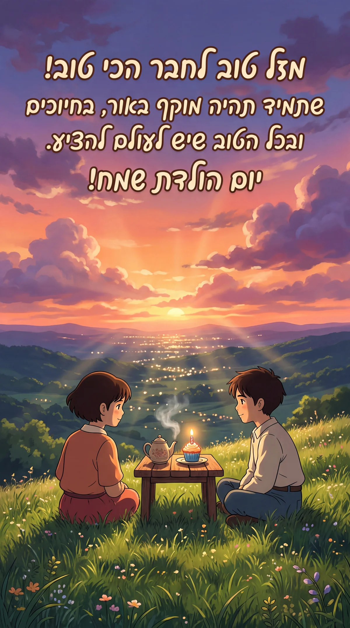 ברכה ליום הולדת שמח לחבר/ה קרוב/ה