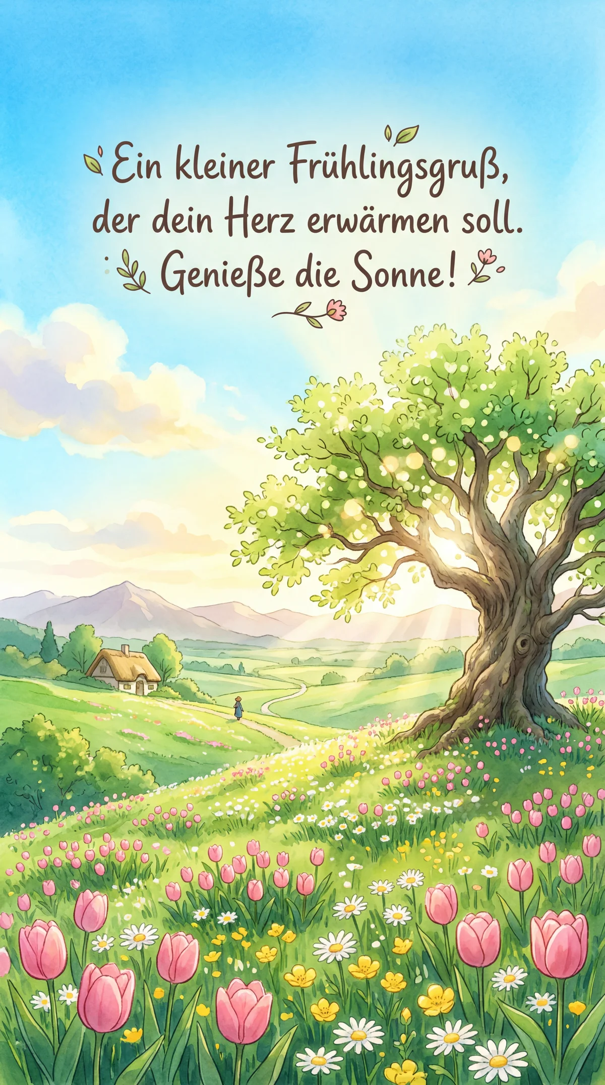 Frühlingsgrüße für einen lieben Menschen