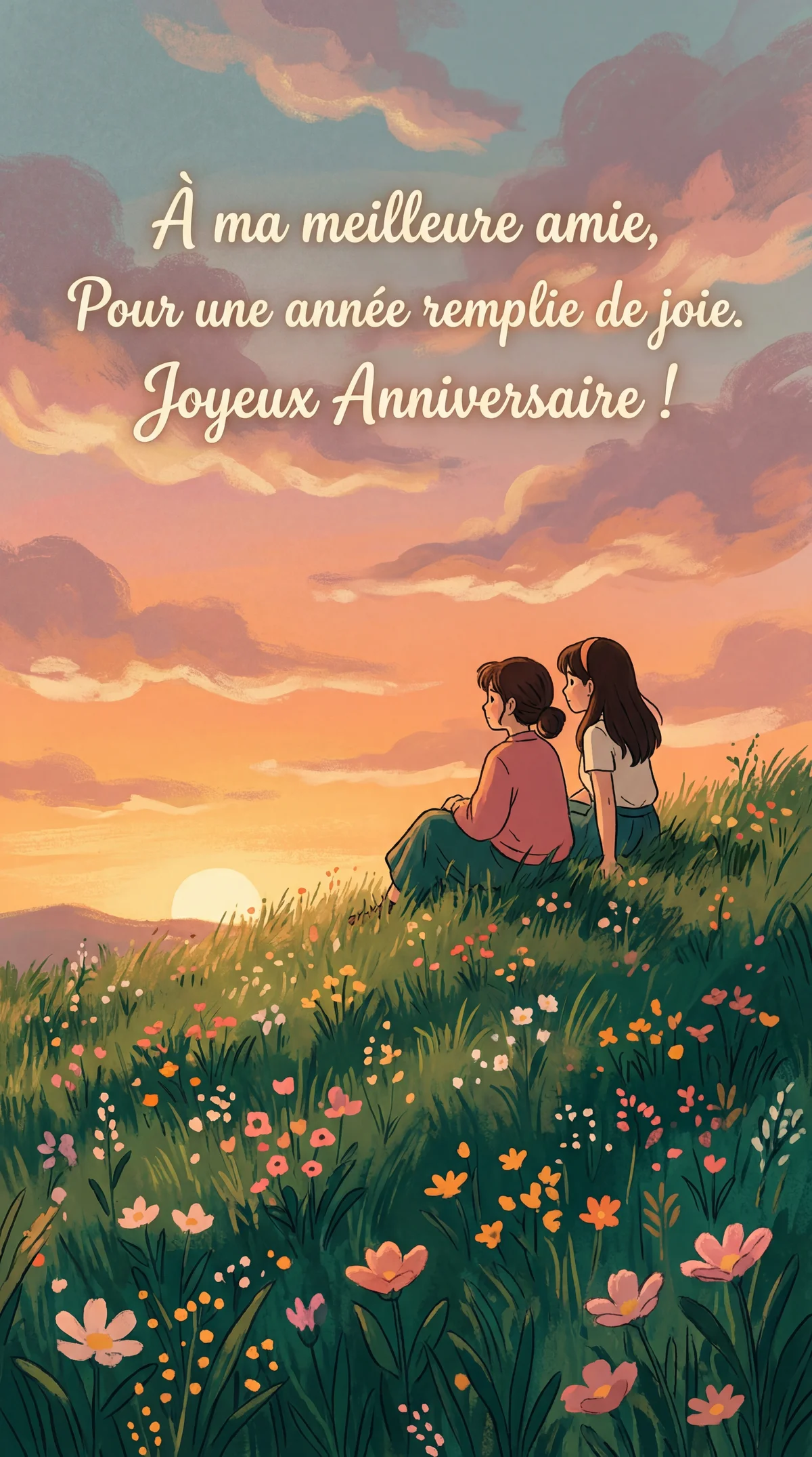 carte d'anniversaire pour ma meilleure amie