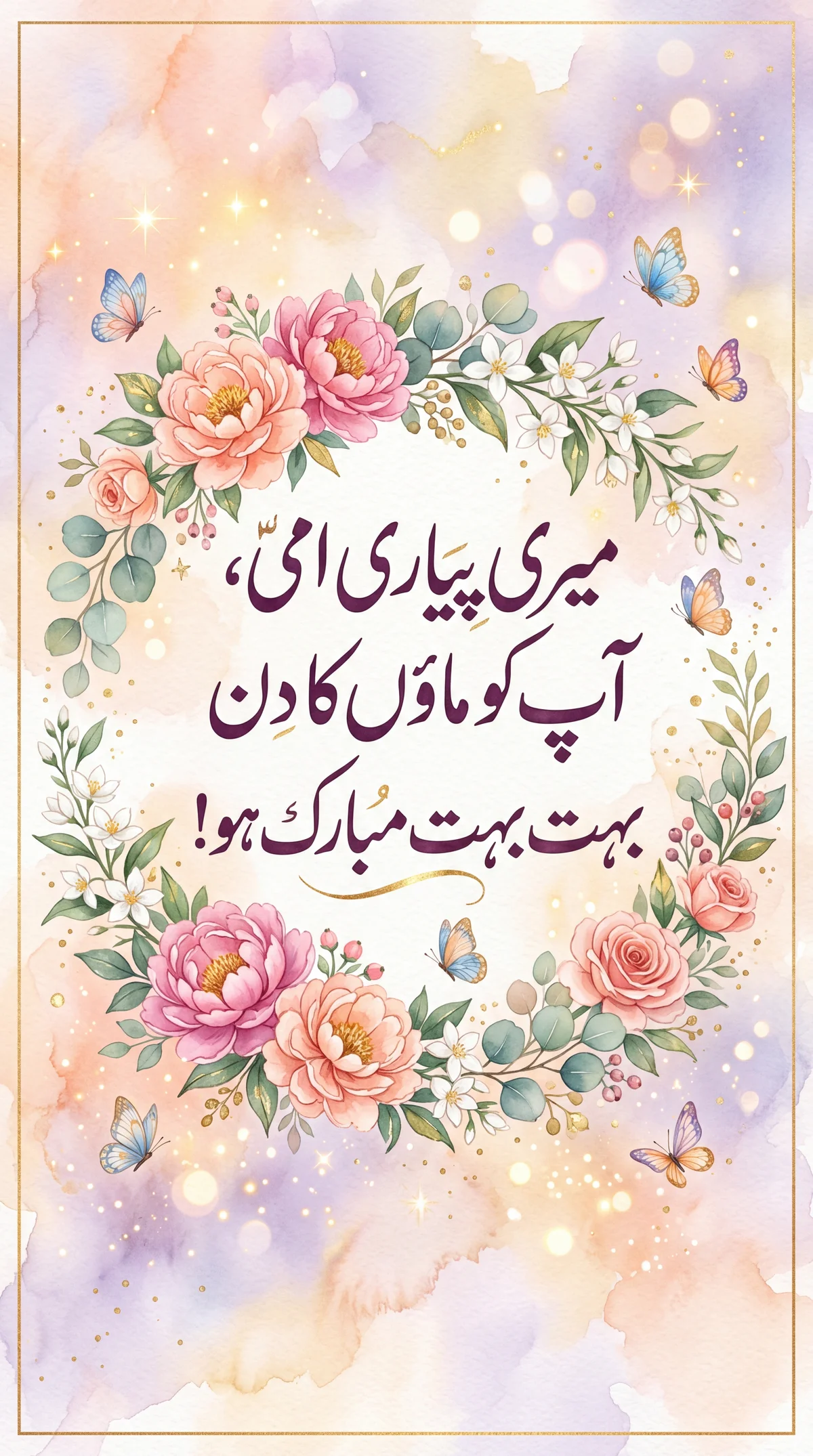 ماؤں کے دن پر میری پیاری امی کو مبارکباد