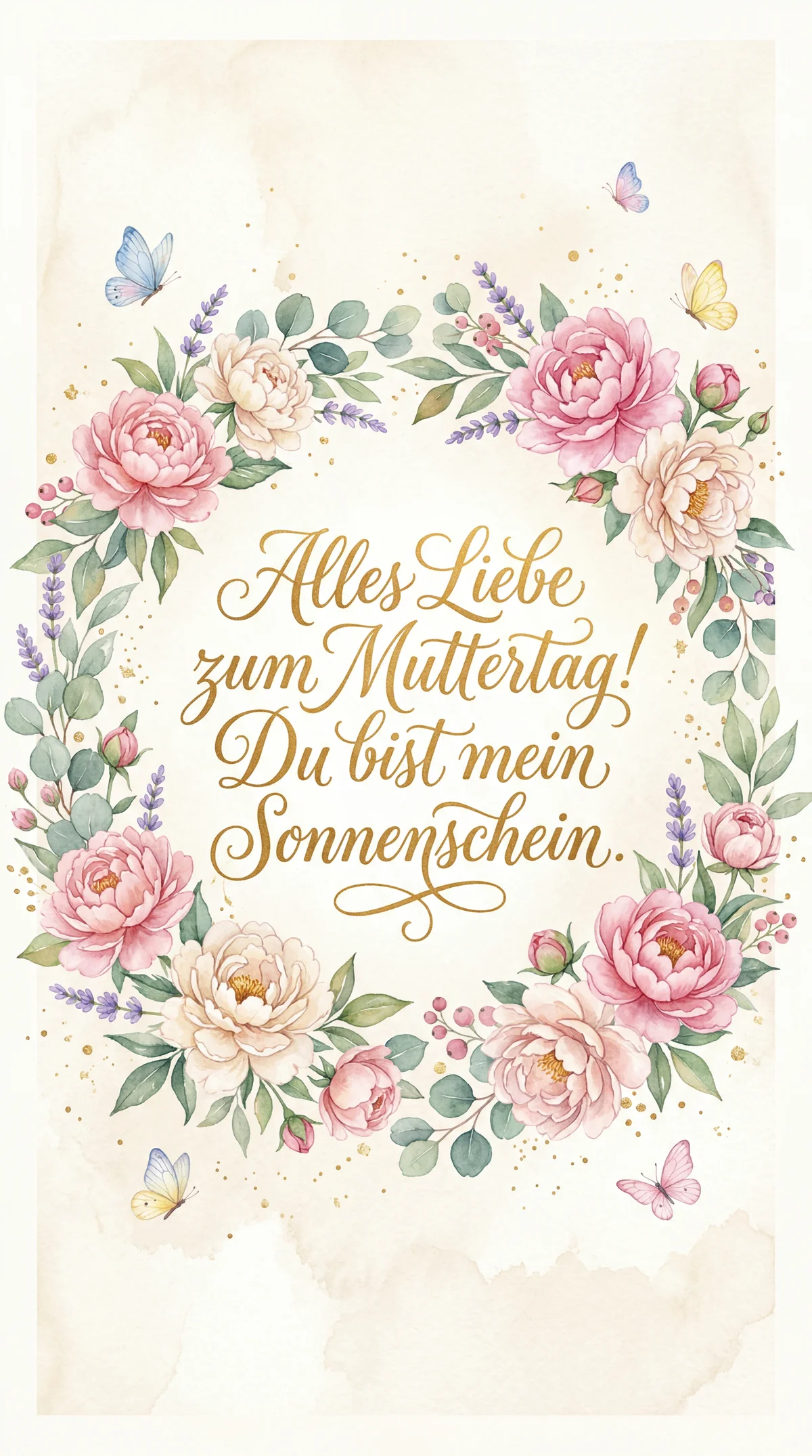 Glückwünsche zum Muttertag für meine liebe Mama.