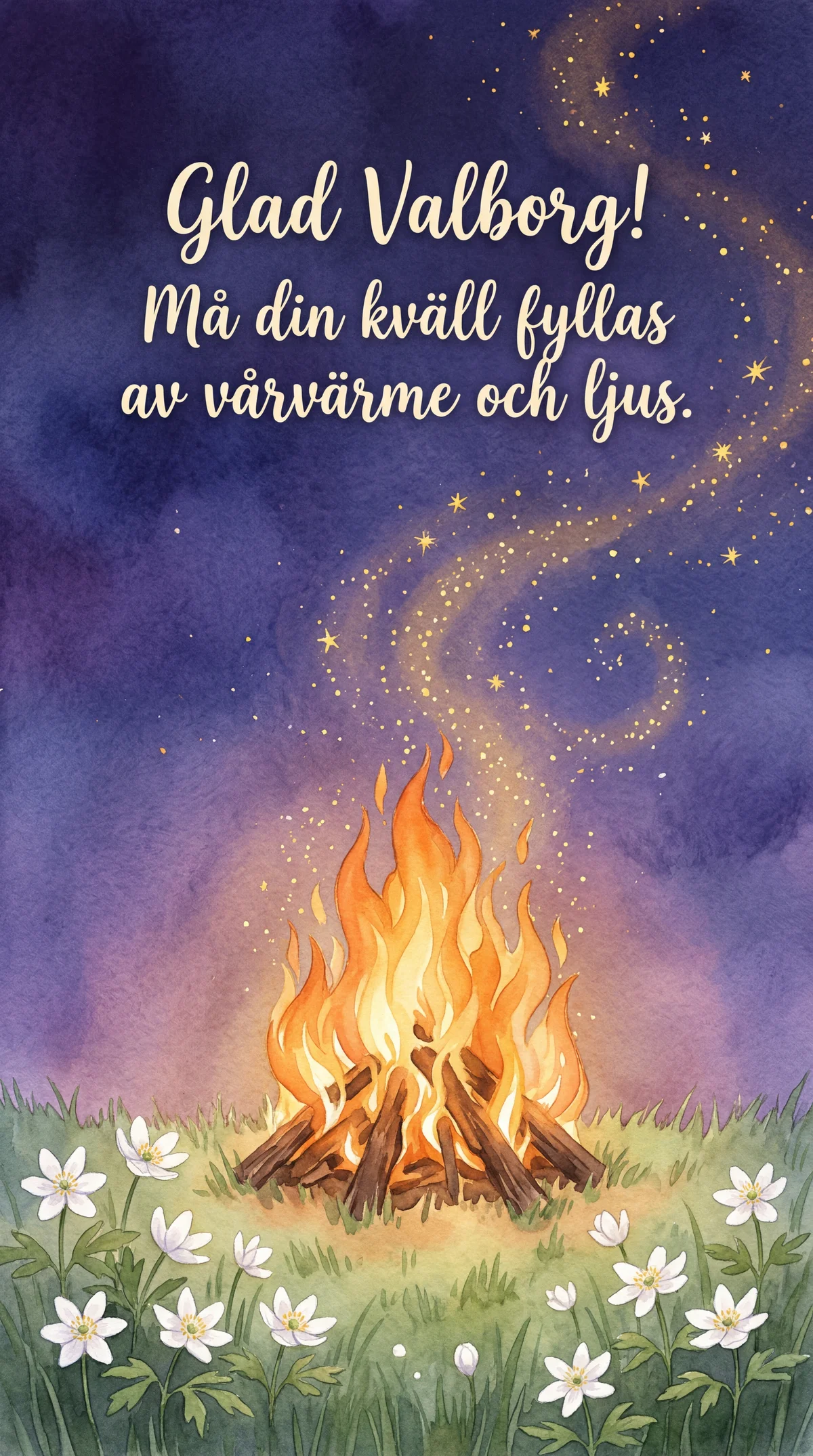 Valborgshälsning för en härlig vårkväll