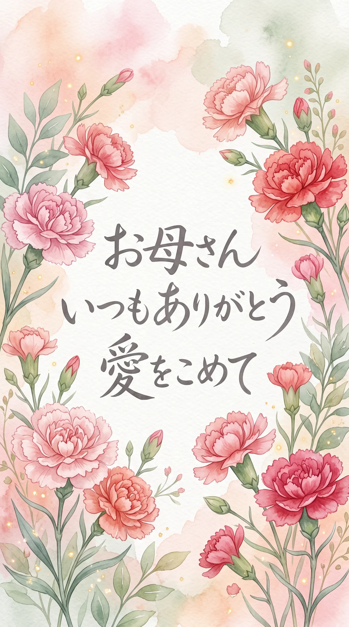 母の日に贈る、心温まる感謝のメッセージカード