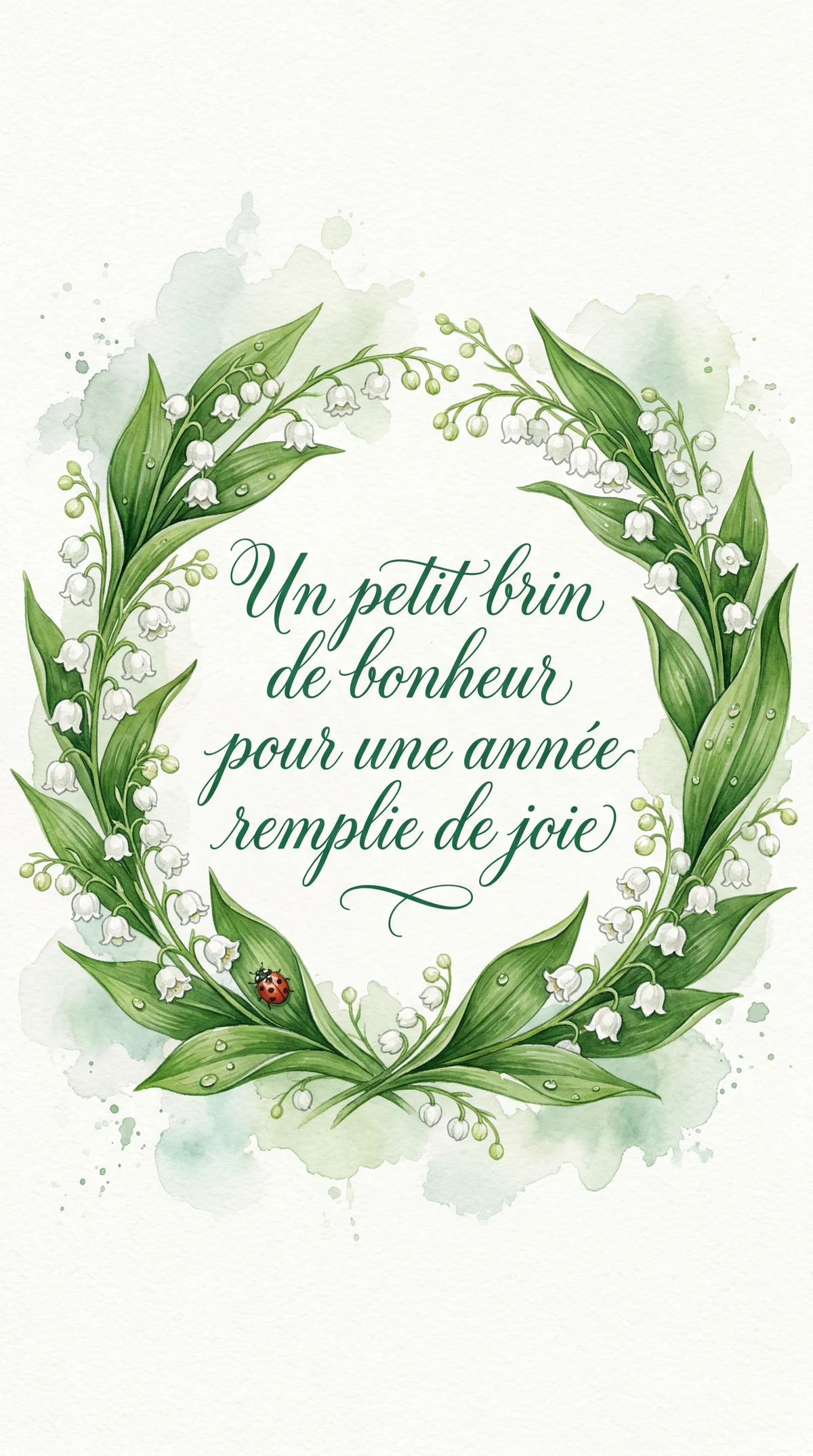 Carte de vœux pour la Fête du Muguet