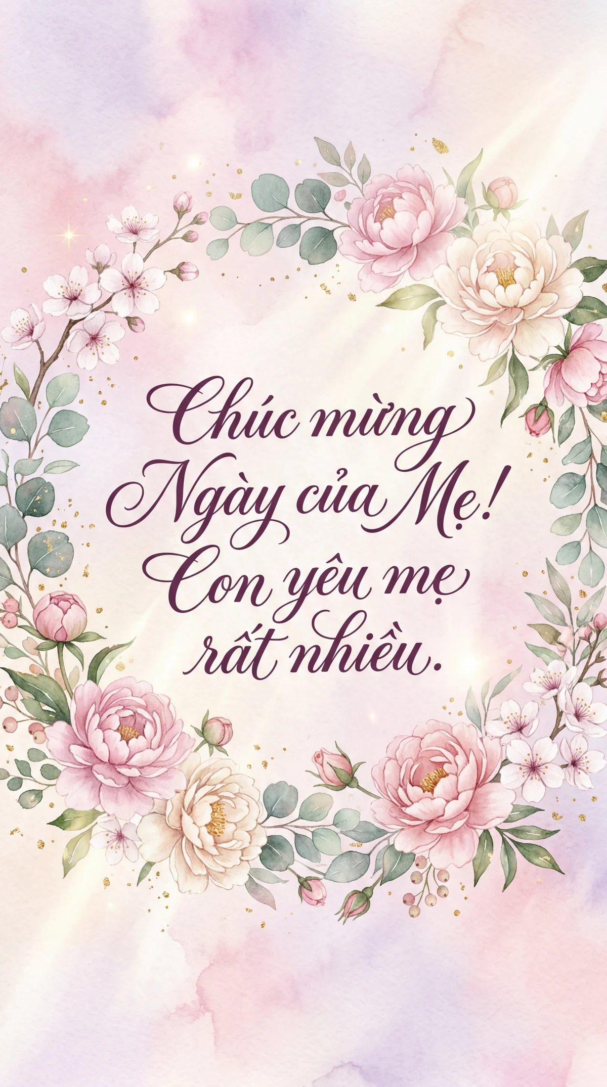 thiệp chúc mừng Ngày của Mẹ gửi mẹ yêu