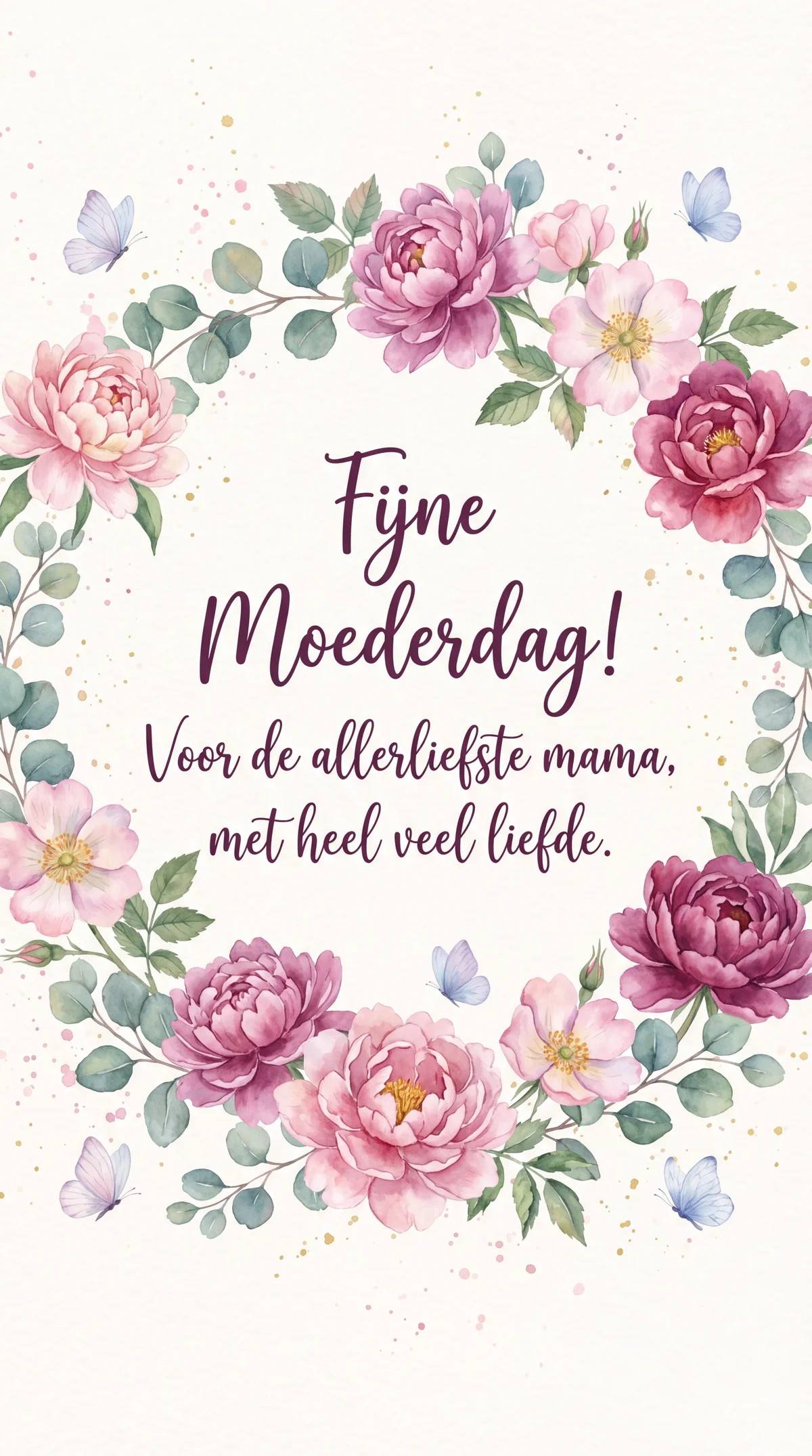 Fijne Moederdag wensen voor de liefste mama