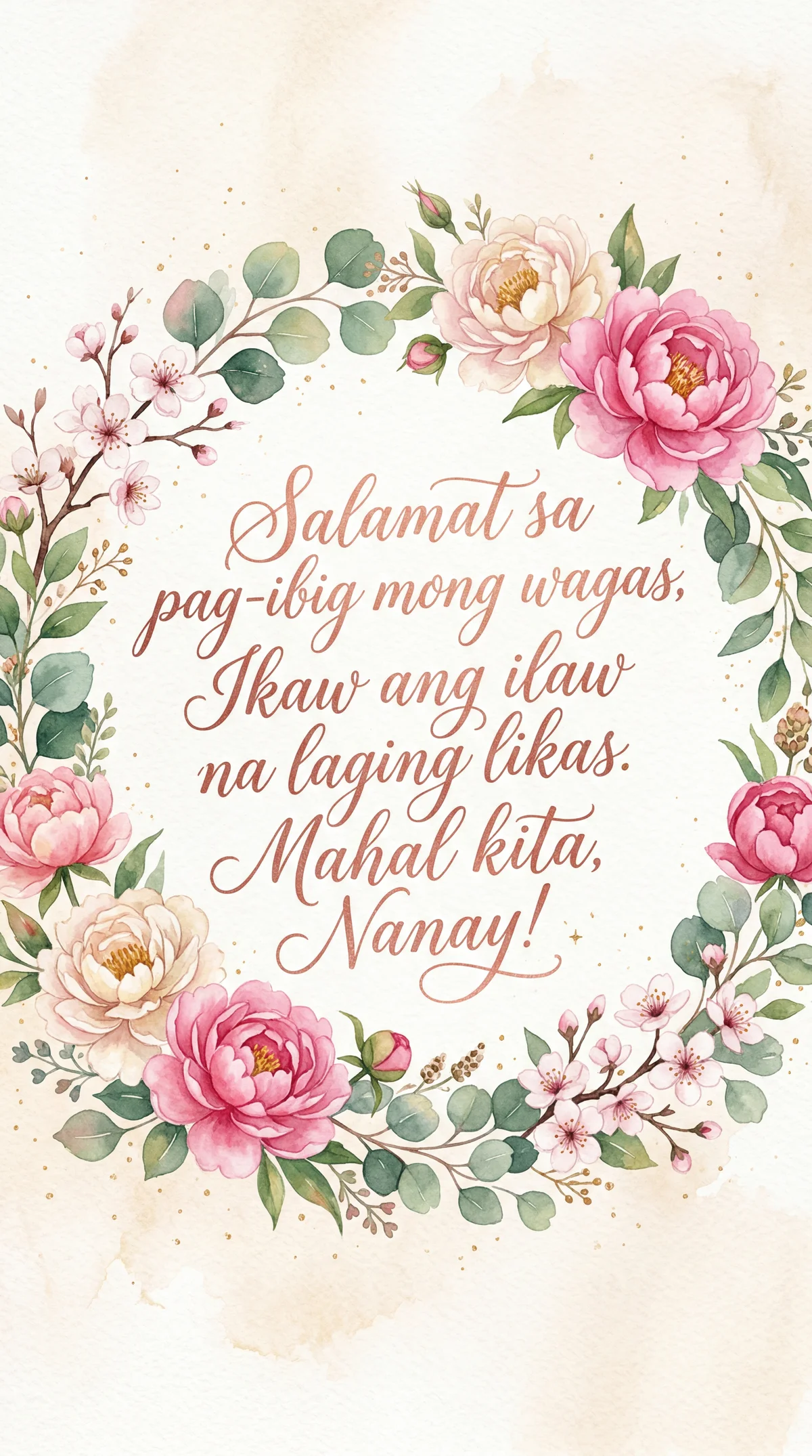 pagbati sa araw ng mga ina para kay nanay
