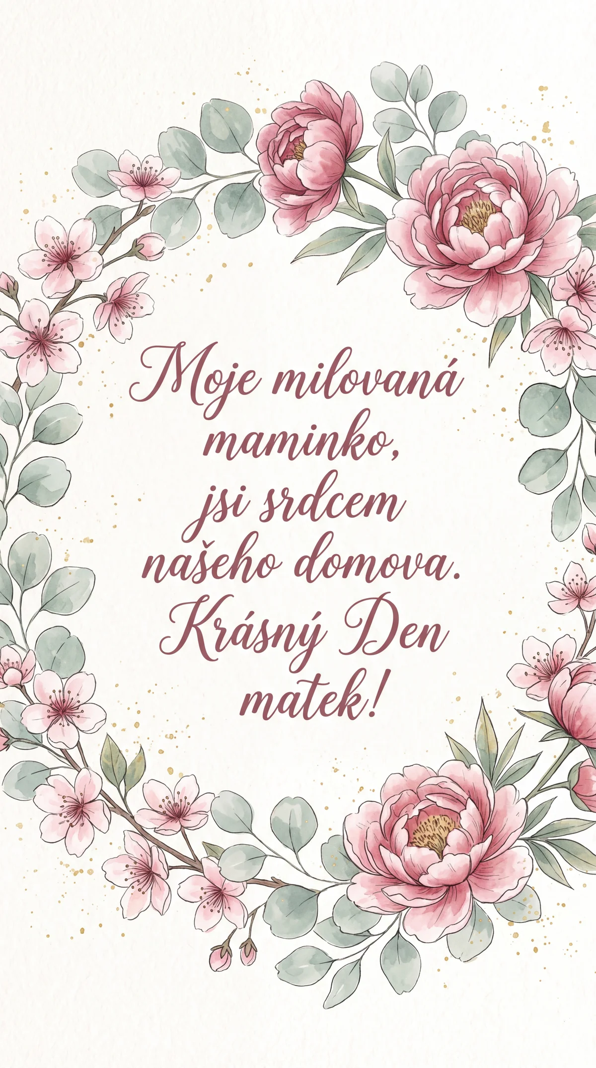 Přání ke Dni matek pro mou milovanou maminku