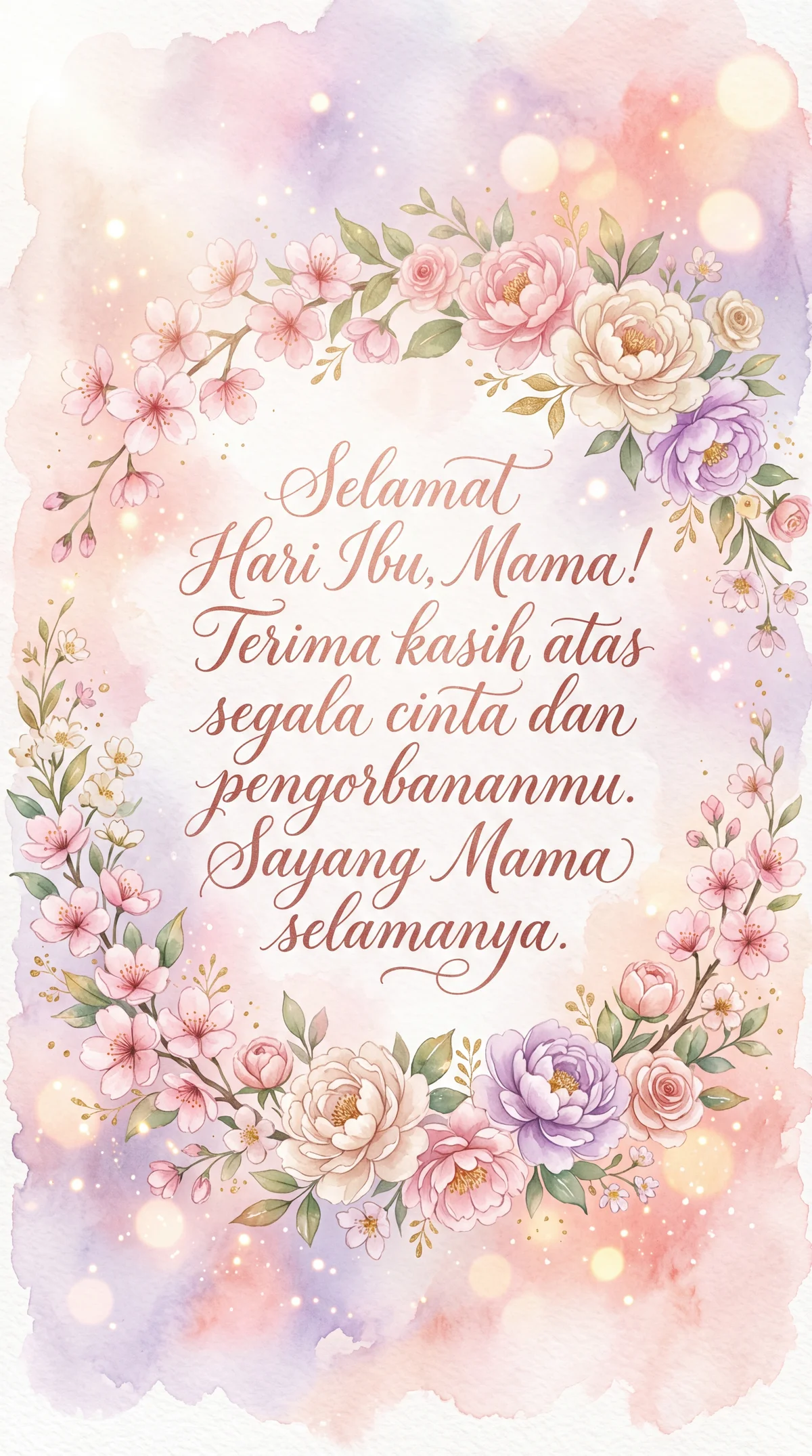 Ucapan Hari Ibu untuk mama tersayang