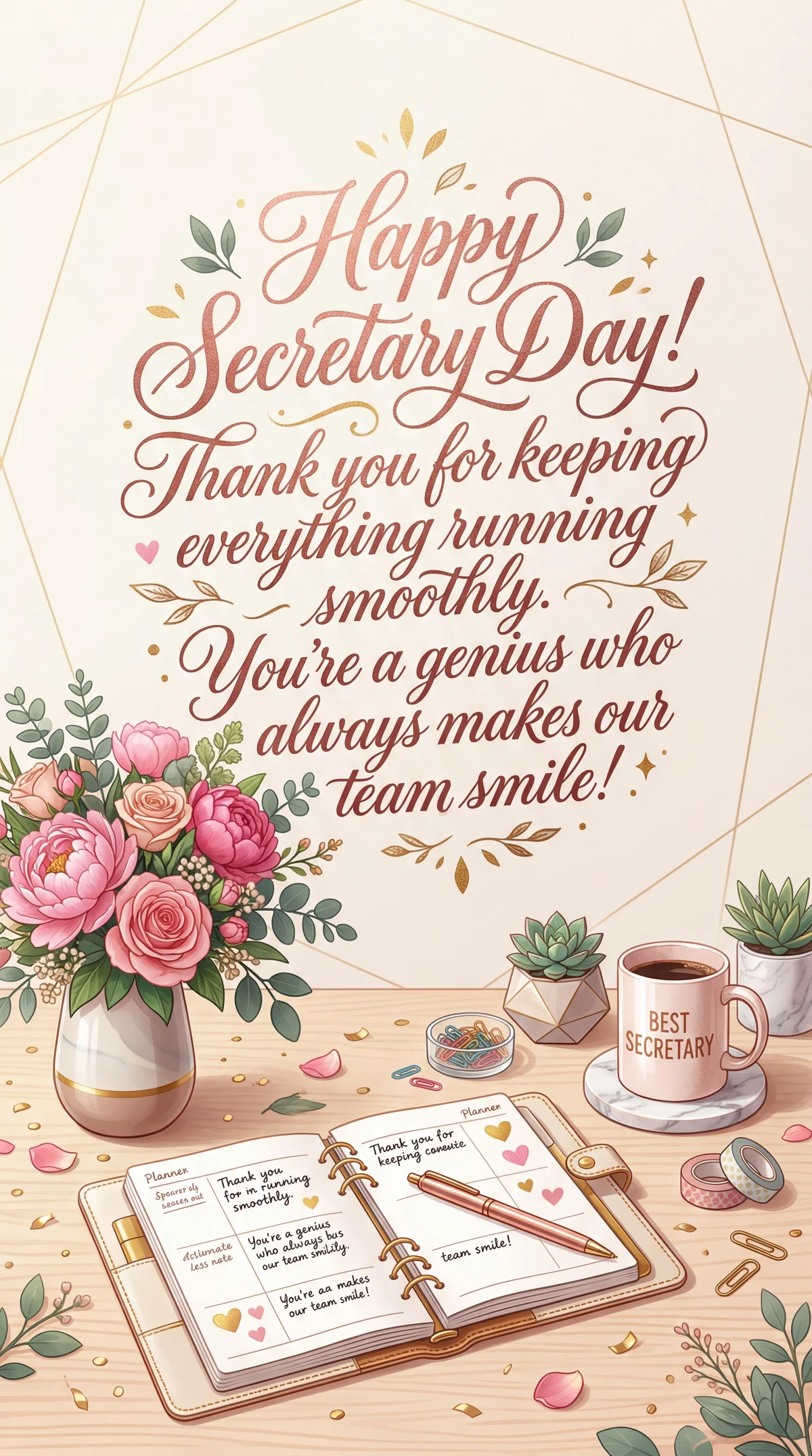 การ์ดอวยพรวันเลขานุการแด่เพื่อนร่วมงาน