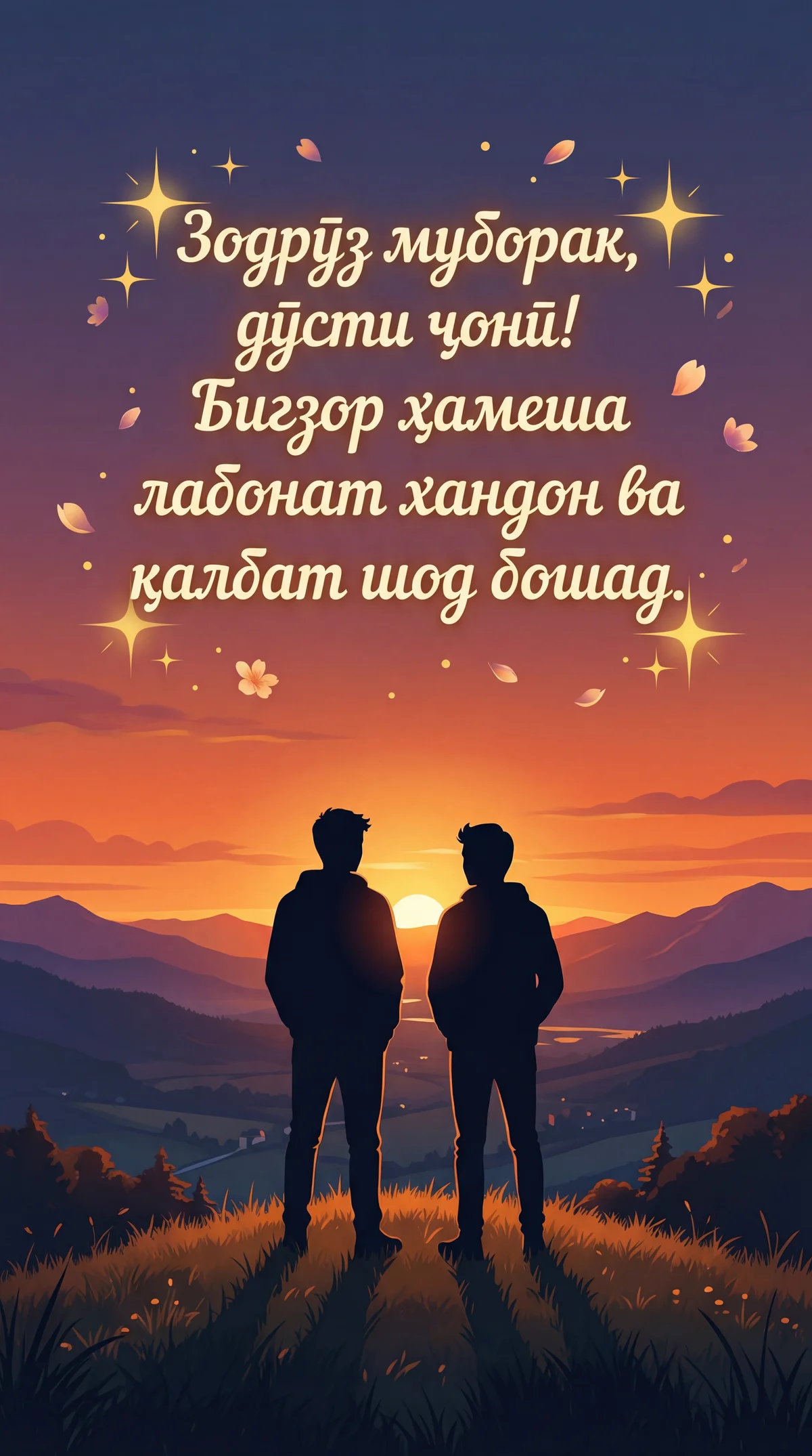 Табрикоти зодрӯзӣ барои дӯсти наздик