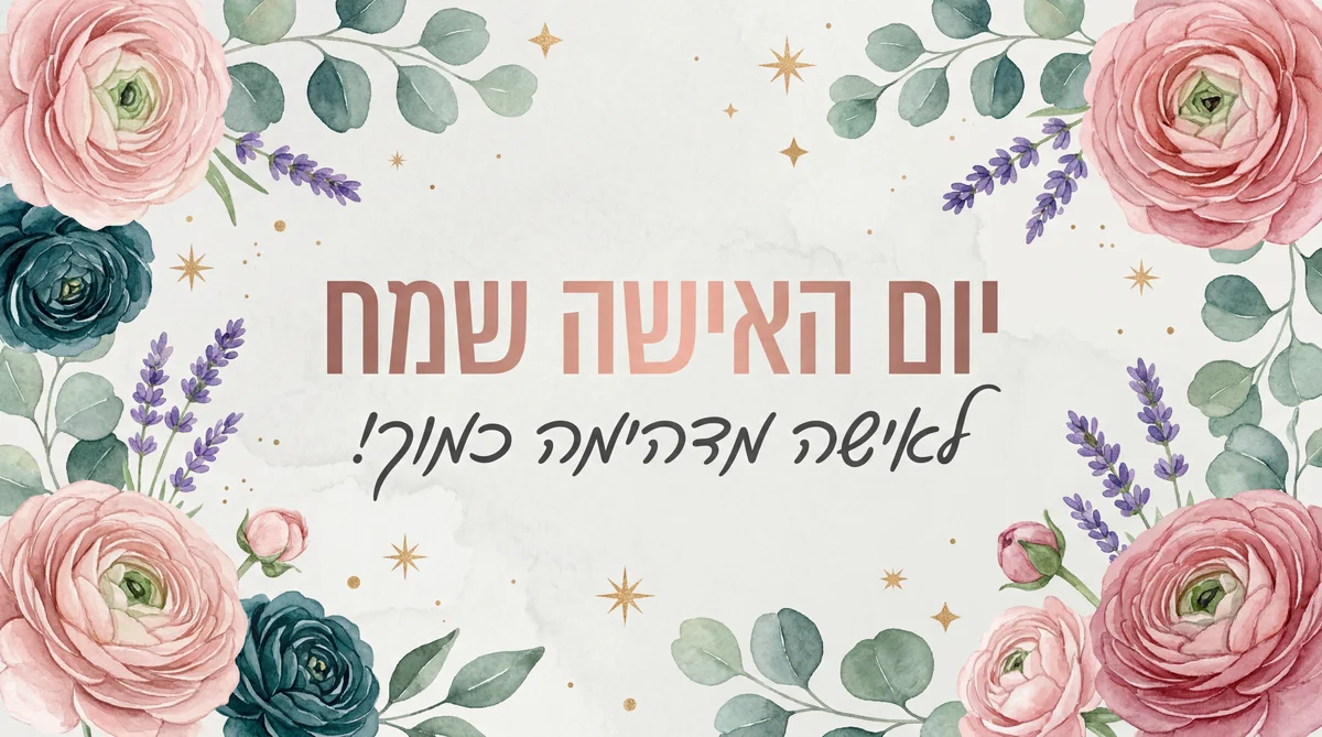 יום האישה שמח לאישה מדהימה כמוך!