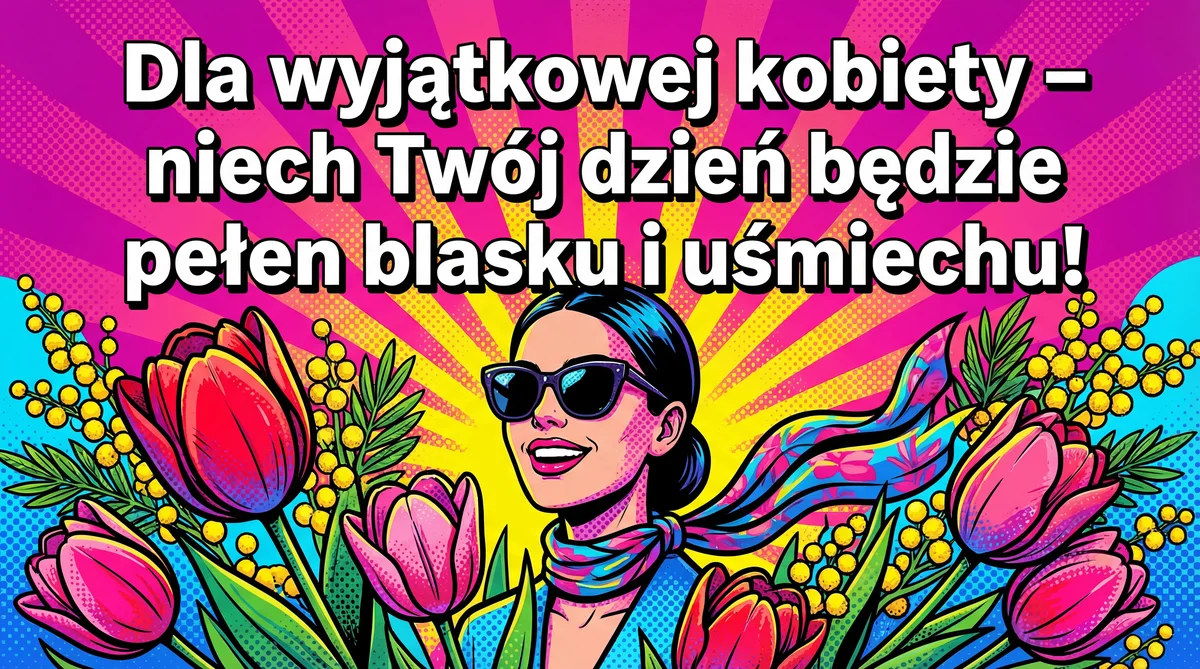Kartka z życzeniami na Dzień Kobiet dla koleżanki