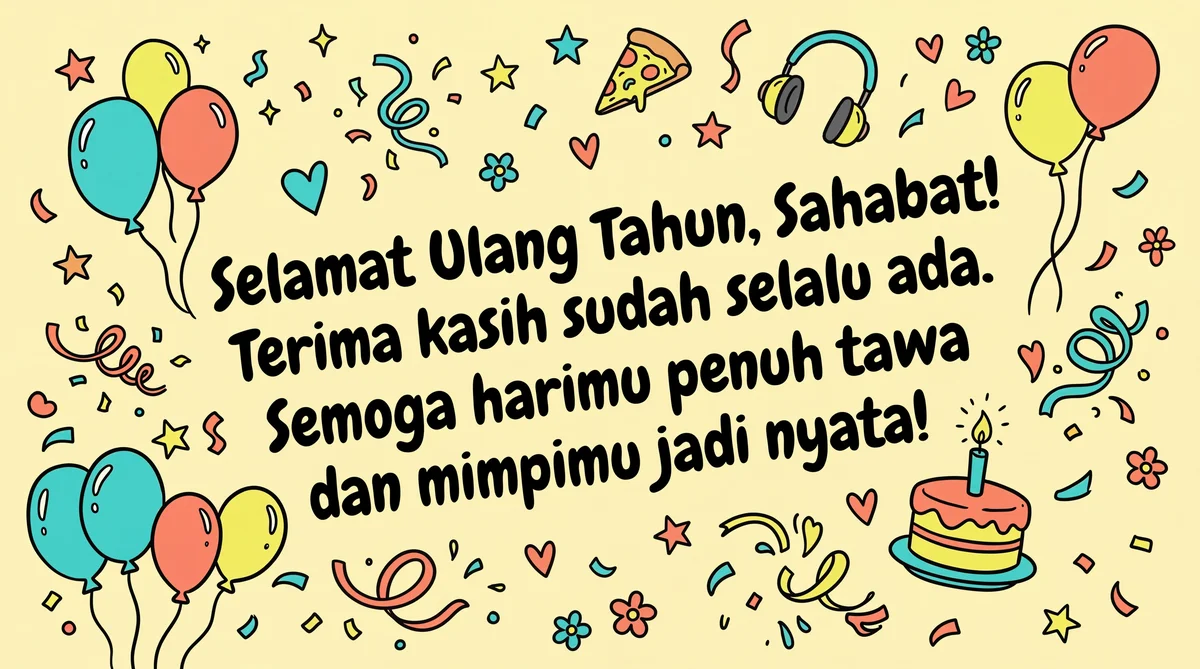 Ucapan ulang tahun untuk sahabat terbaik