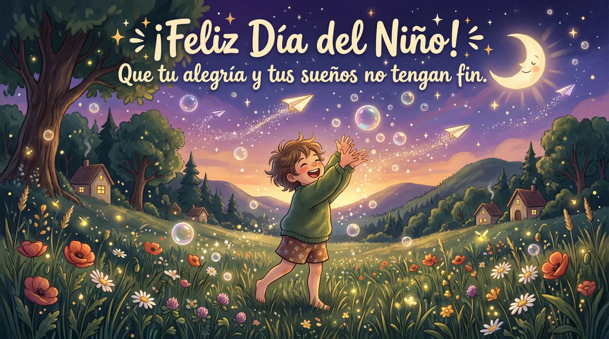 Tarjeta para celebrar el Día del Niño