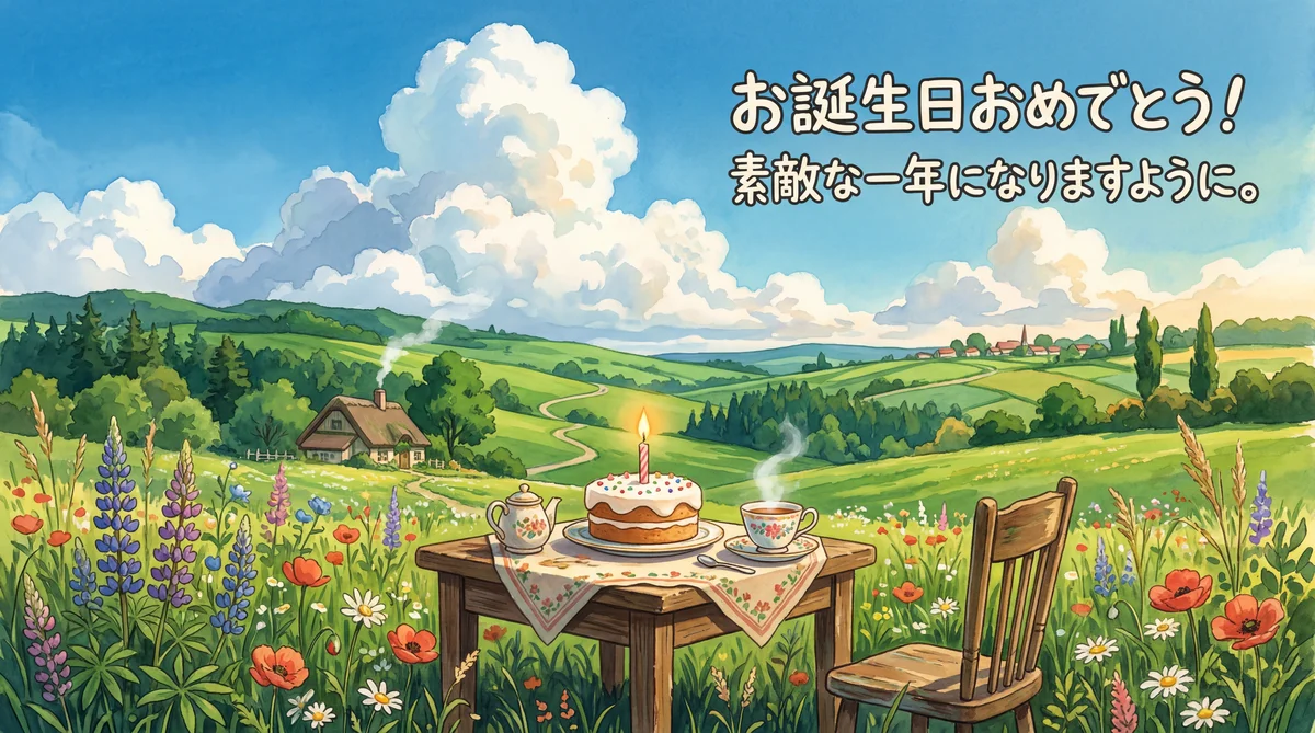 お誕生日おめでとう！素敵な一年になりますように。