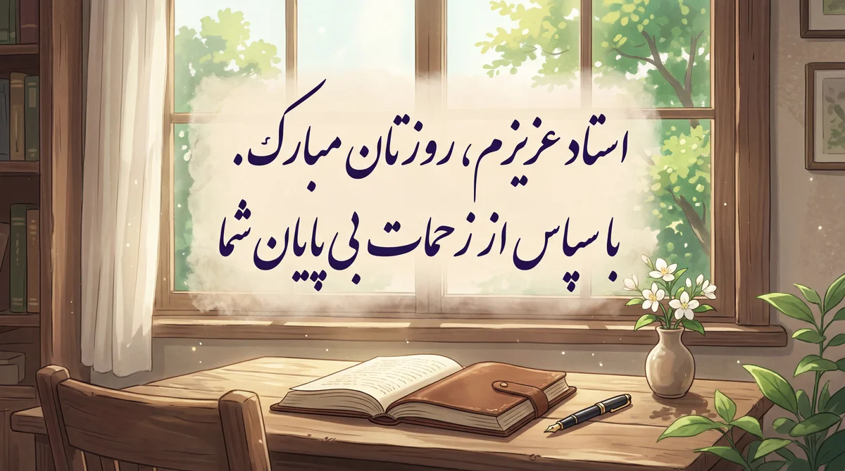 کارت تبریک روز معلم برای استاد عزیزم