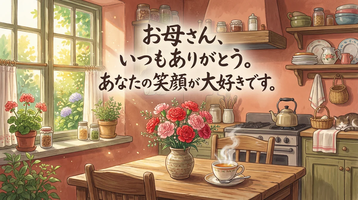 お母さんに贈る、日頃の感謝を伝える母の日カード