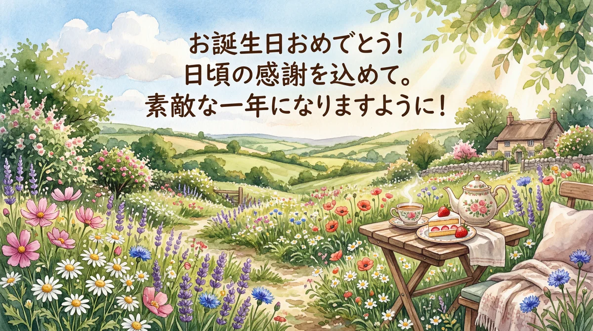 日頃の感謝を込めて、友人へ贈る誕生日お祝いメッセージカード