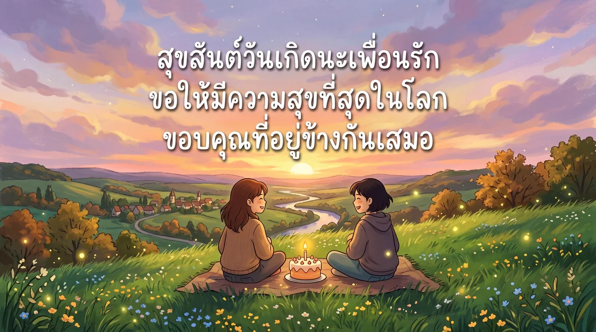 คำอวยพรวันเกิดที่อบอุ่นสำหรับเพื่อนรัก