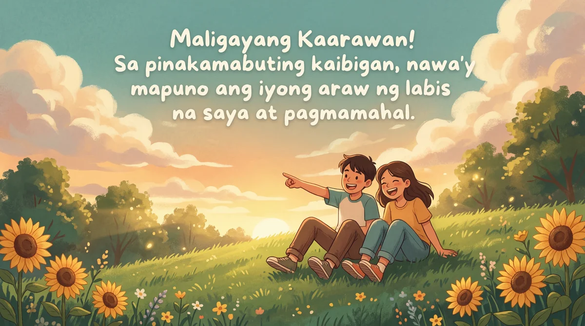 Maligayang Kaarawan sa aking matalik na kaibigan!