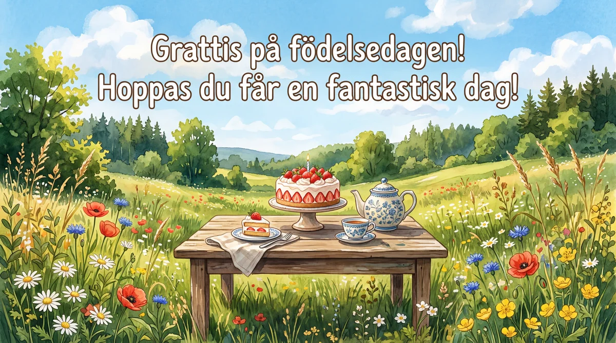 Grattis på födelsedagen! Hoppas du får en fantastisk dag!