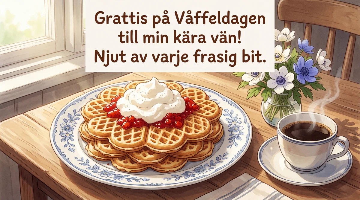 Grattis på Våffeldagen till min kära vän!