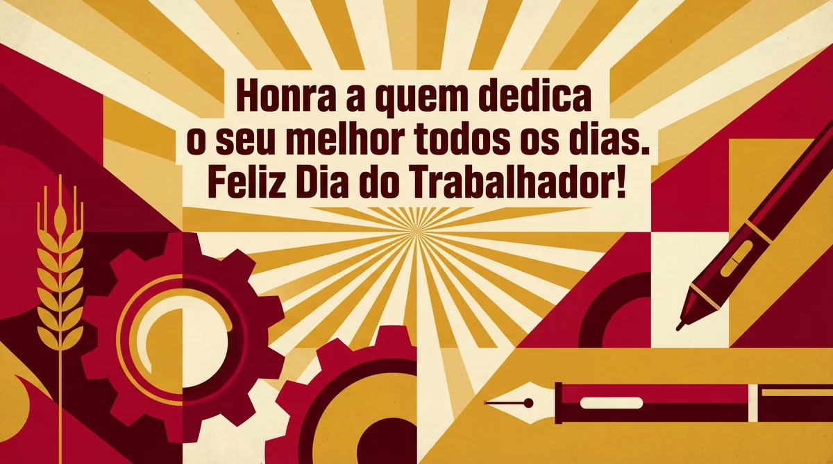 Mensagem para o Dia do Trabalhador, celebrando a dedicação e...