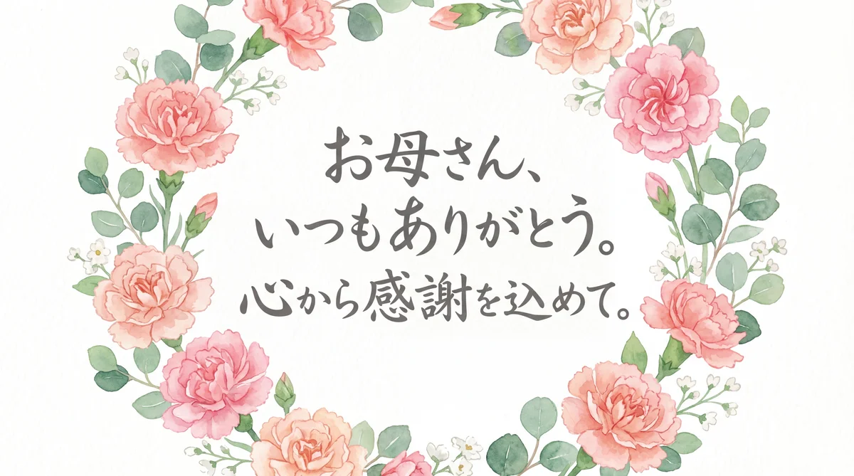 母の日に贈る、心温まる感謝のメッセージカード