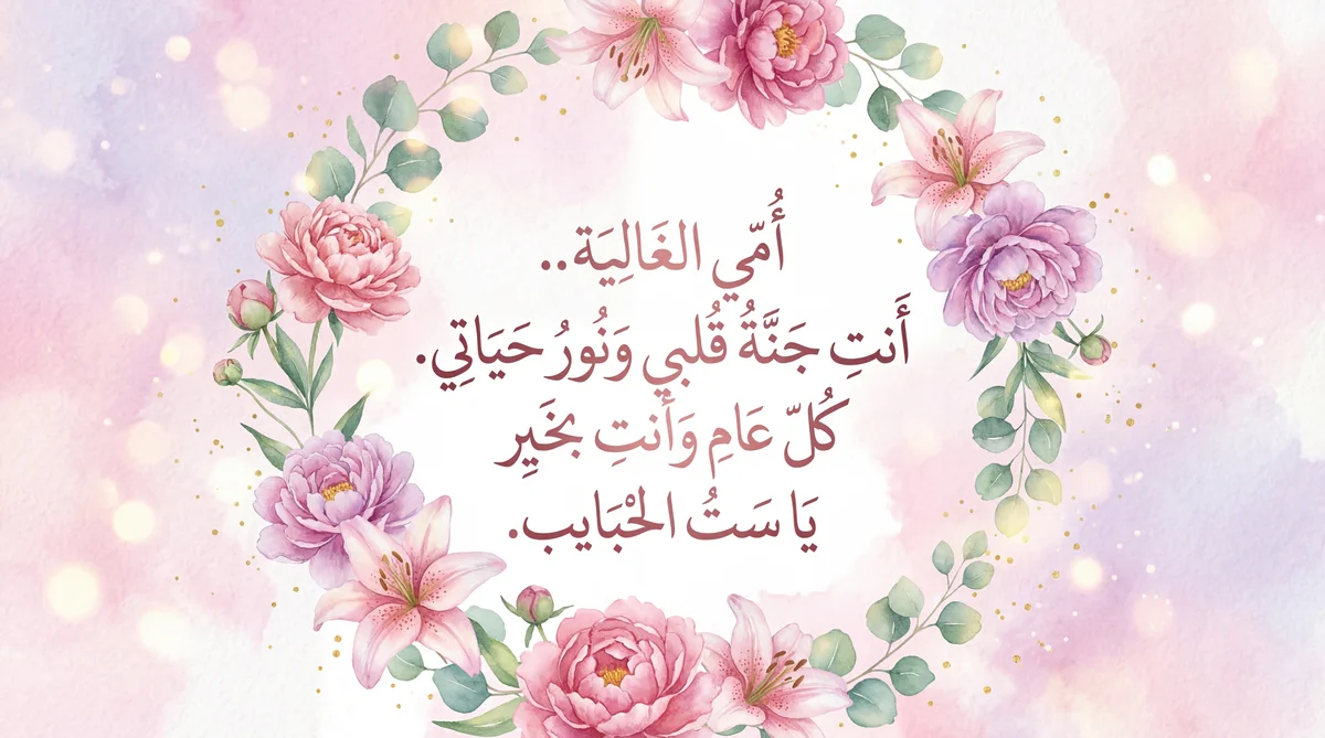 رسالة تهنئة قصيرة لعيد الأم لأمي الحبيبة