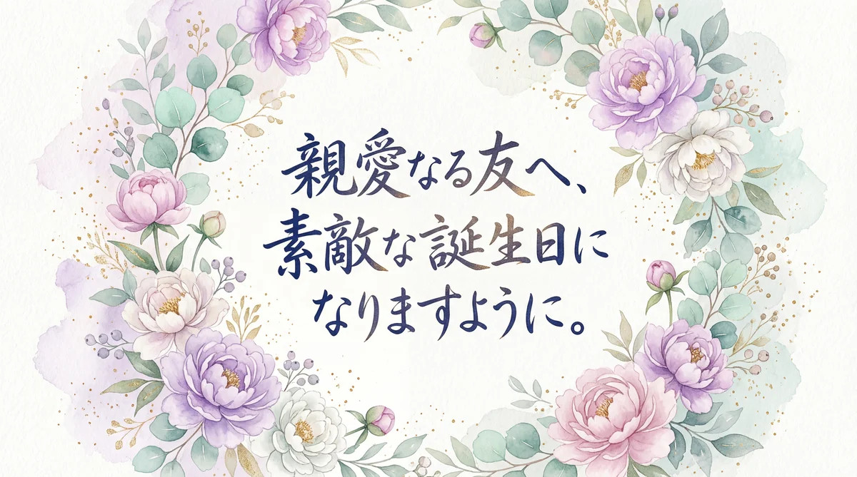 親愛なる友へ、素敵な誕生日になりますように心から願っています。