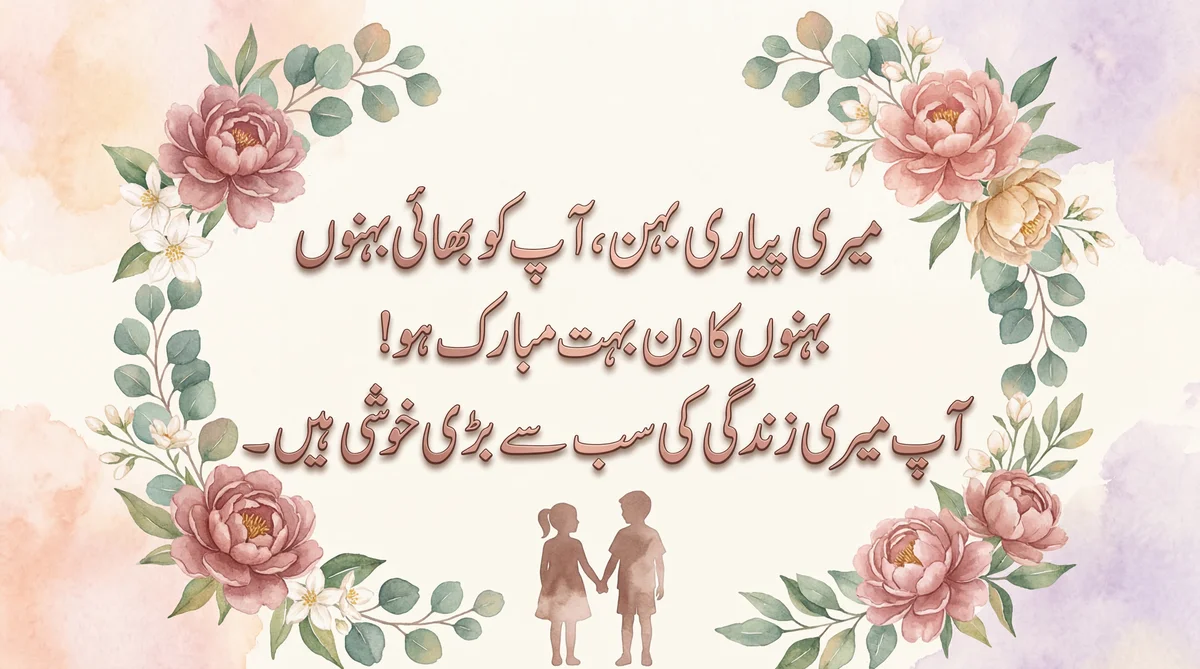 بہن کے لیے بھائی بہنوں کے دن کی مبارکباد