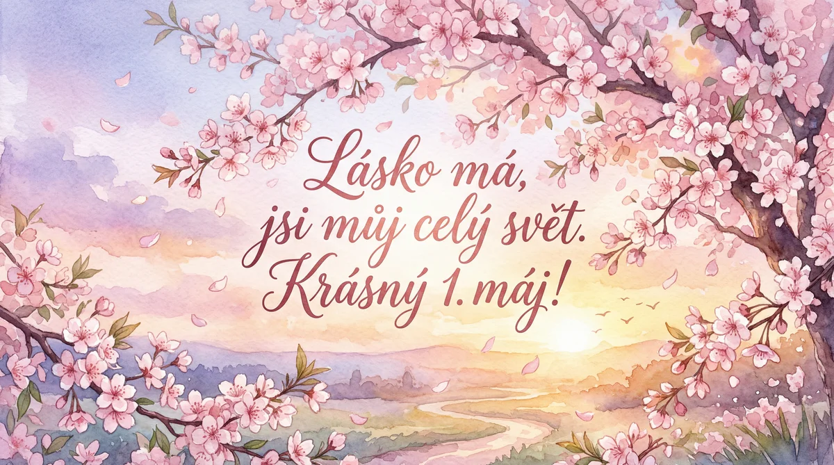 Romantické přání k 1. máji pro lásku mého života