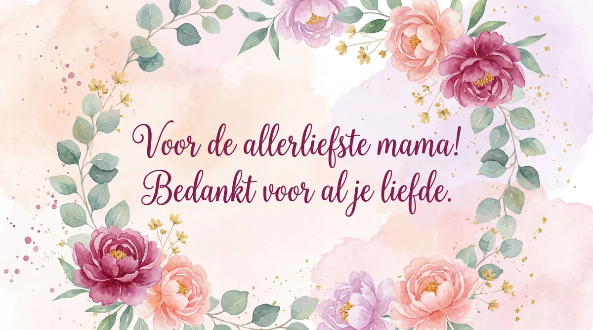 Tekst voor Moederdag kaart voor de liefste moeder