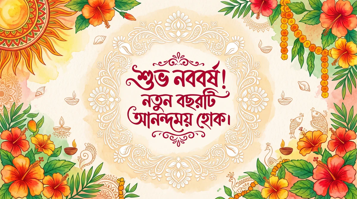 শুভ নববর্ষ! নতুন বছরটি আনন্দময় হোক।