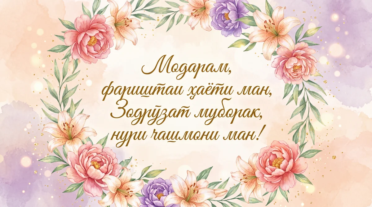 табрикоти зодрӯзӣ барои модар