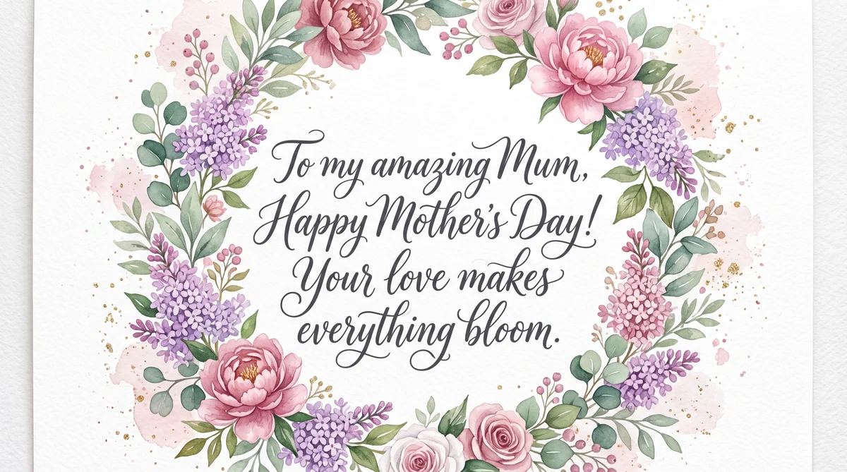 Happy Mother's Day greeting for my amazing mum