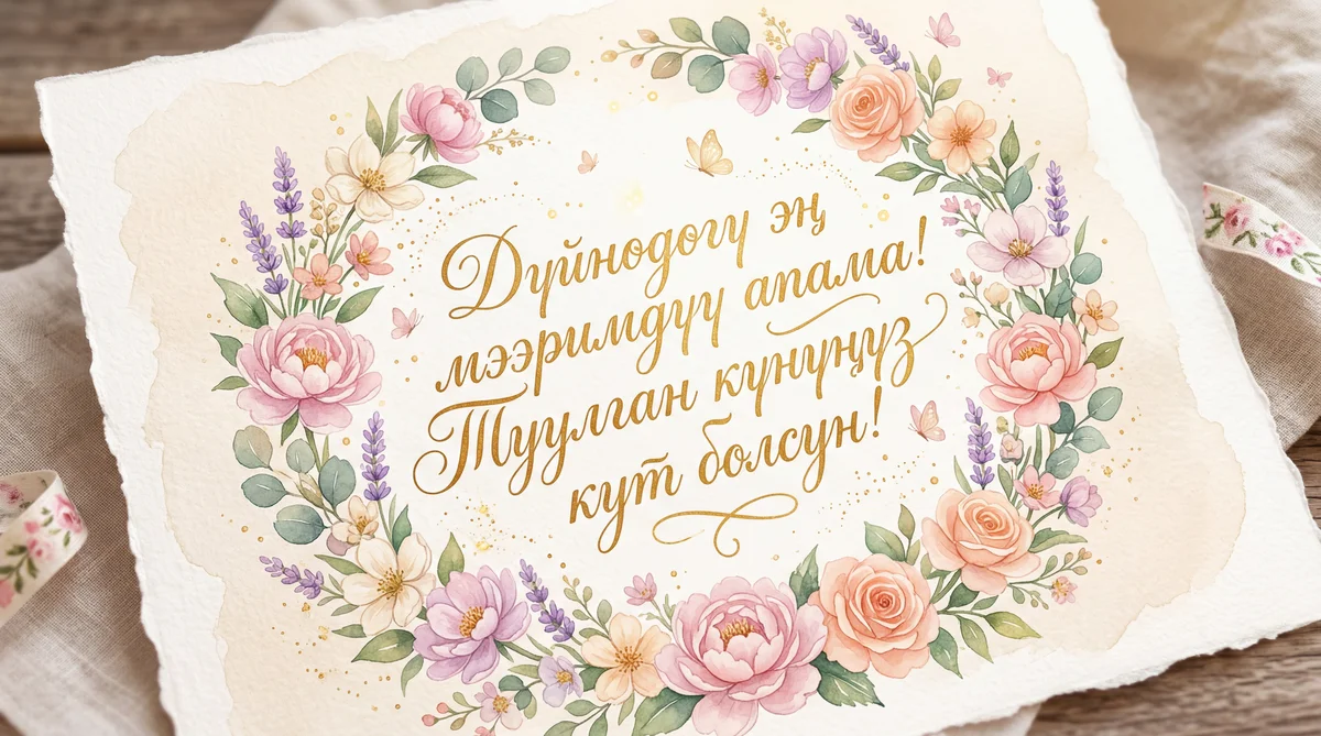 Сүйүктүү апама туулган күн куттуктоосу