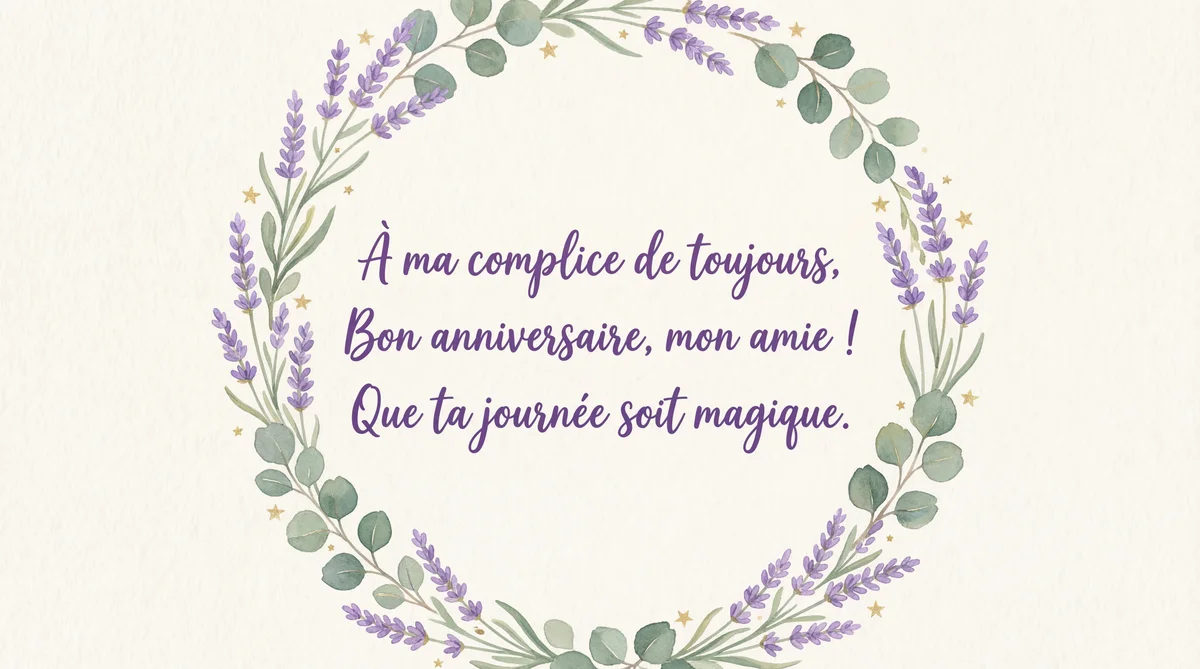 Vœux d'anniversaire pour ma meilleure amie
