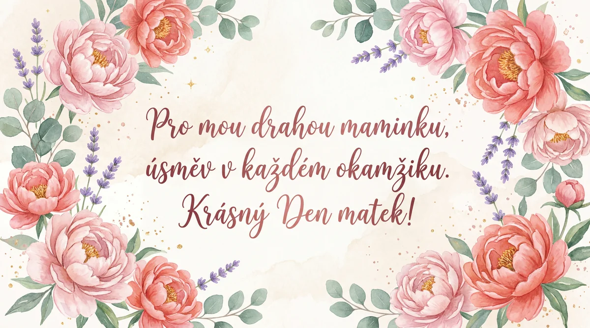 Přání k Den matek pro moji milovanou maminku