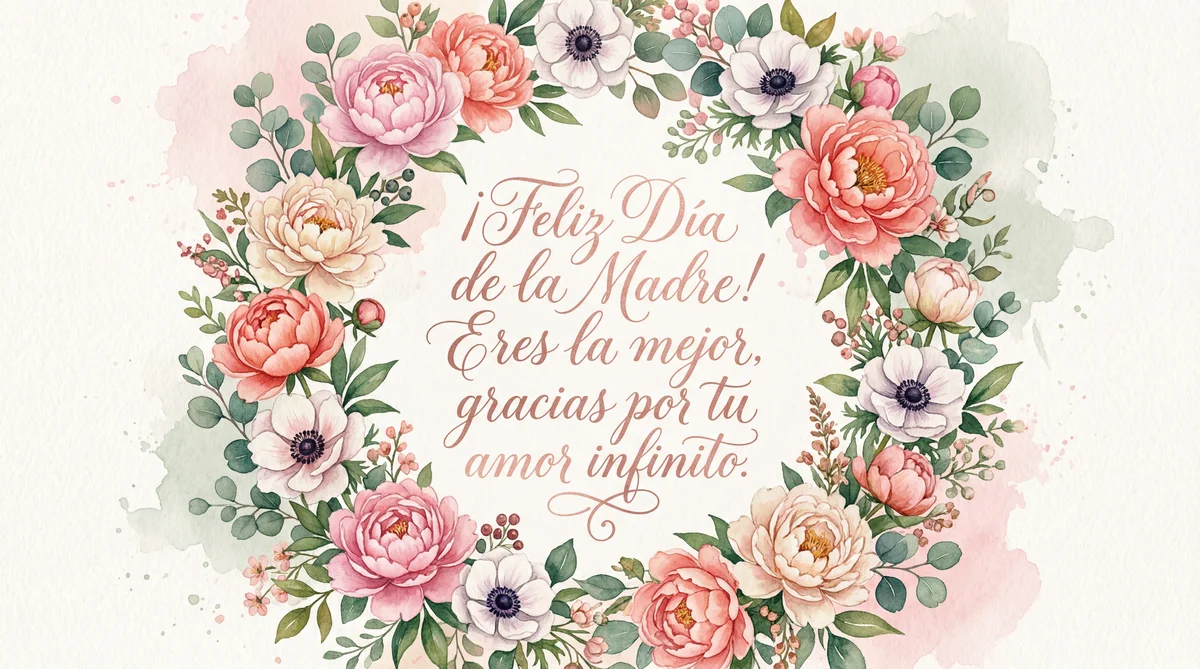 Felicitaciones para el Día de la Madre, ¡eres la mejor!