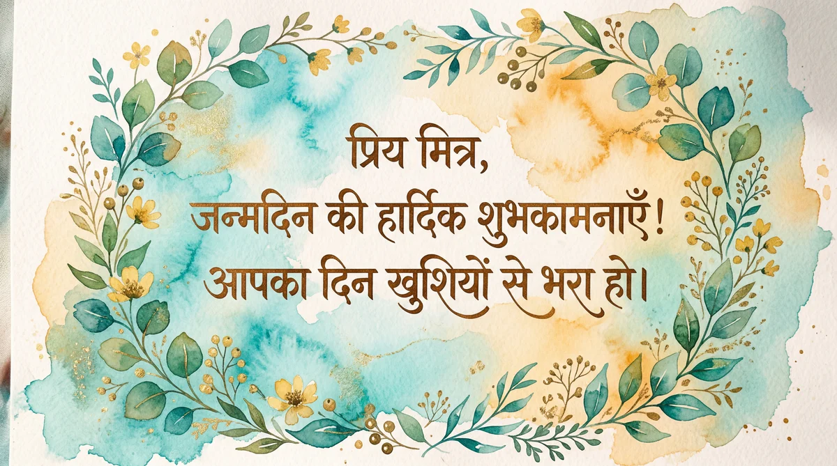 प्रिय मित्र, जन्मदिन की हार्दिक शुभकामनाएँ! आपका दिन खुशियों...