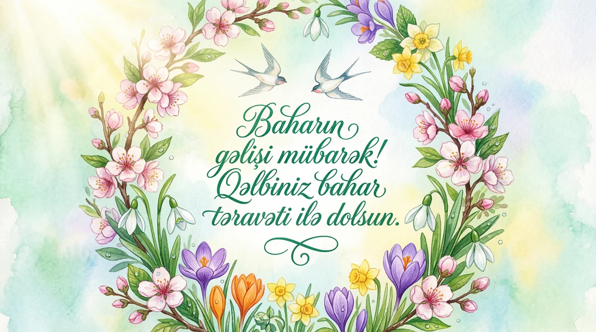 Baharın gəlişi münasibətilə təbrik mesajı
