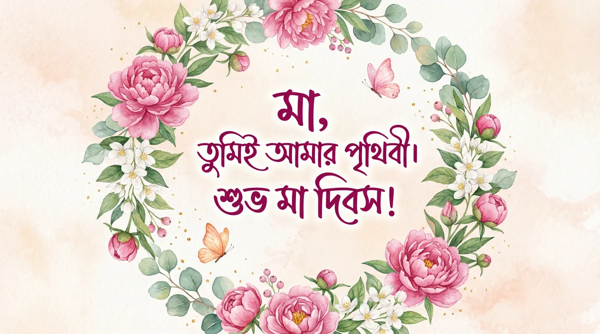 আমার প্রিয় মাকে মা দিবসের অনেক অনেক শুভেচ্ছা!